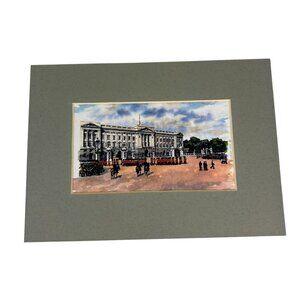 Buckingham Palace London England Watercolor Painting Art George Dzubiev Signed